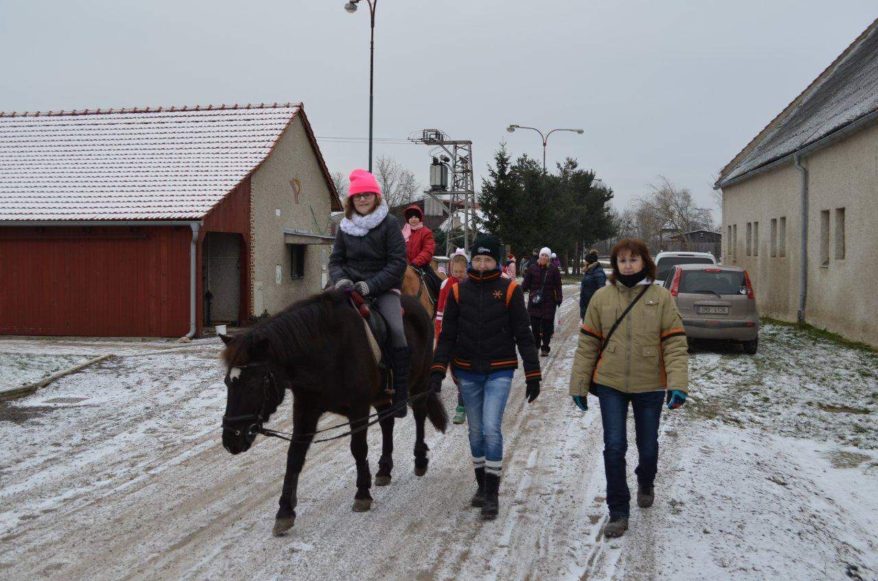 Silvestrovská vycházka s koníky 2014